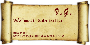 Vámosi Gabriella névjegykártya